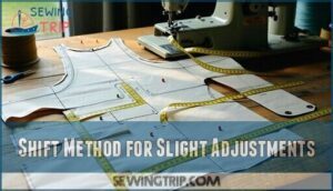 shift method for slight adjustments