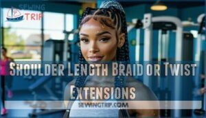 shoulder length braid or twist extensions