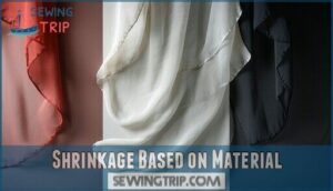 shrinkage based on material