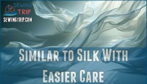 similar to silk with easier care