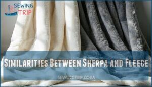 similarities between sherpa and fleece