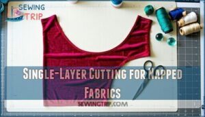 single-layer cutting for napped fabrics