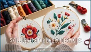 skill levels for embroidery kits