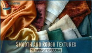 smooth and rough textures