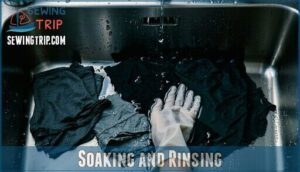 soaking and rinsing