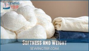 softness and weight