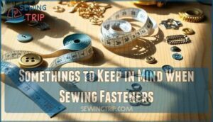 somethings to keep in mind when sewing fasteners