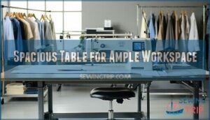 spacious table for ample workspace