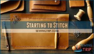 starting to stitch
