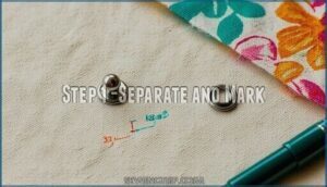step 1 -separate and mark