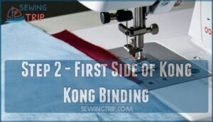 step 2 - first side of kong kong binding