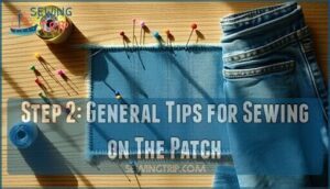 step 2: general tips for sewing on the patch