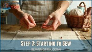 step 3: starting to sew