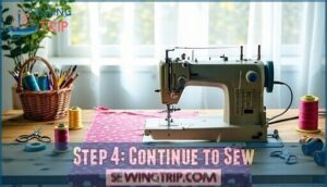 step 4: continue to sew