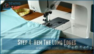 step 4: hem the long edges