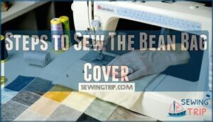 steps to sew the bean bag cover