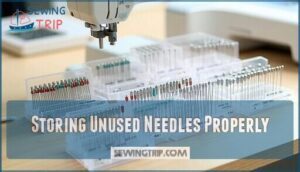 storing unused needles properly