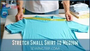stretch small shirt to medium