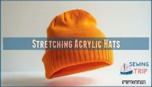 stretching acrylic hats