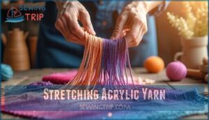 stretching acrylic yarn