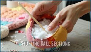 stuffing ball sections