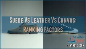 suede vs leather vs canvas: ranking factors