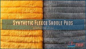 synthetic fleece saddle pads