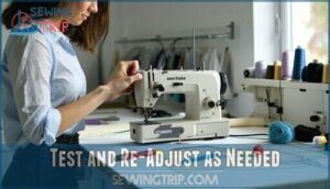 test and re-adjust as needed