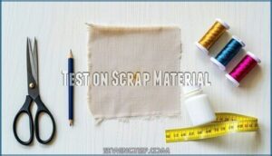 test on scrap material