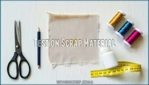 test on scrap material