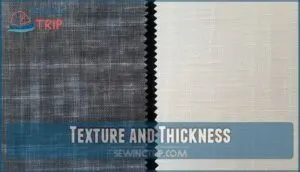 texture and thickness