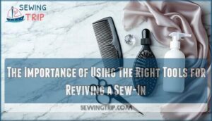the importance of using the right tools for reviving a sew-in