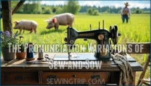 the pronunciation variations of sew and sow
