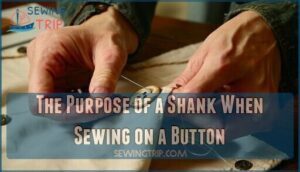 the purpose of a shank when sewing on a button