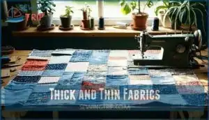thick and thin fabrics
