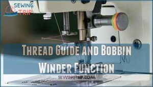 thread guide and bobbin winder function