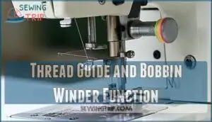 thread guide and bobbin winder function