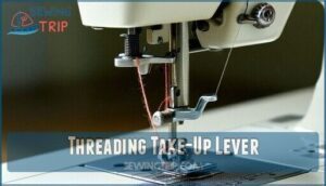 threading take-up lever