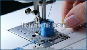threading the bobbin: