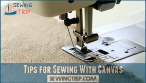 tips for sewing with canvas