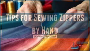 tips for sewing zippers by hand