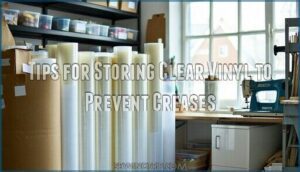 tips for storing clear vinyl to prevent creases