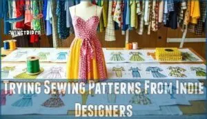 trying sewing patterns from indie designers
