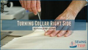 turning collar right side