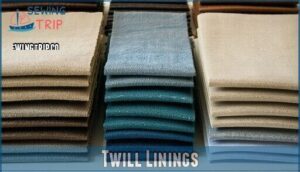 twill linings