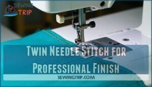 twin needle stitch for professional finish