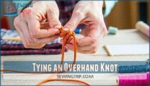 tying an overhand knot