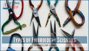 types of embroidery scissors