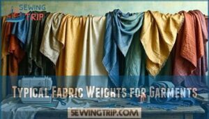 typical fabric weights for garments