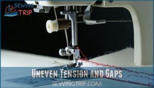 uneven tension and gaps